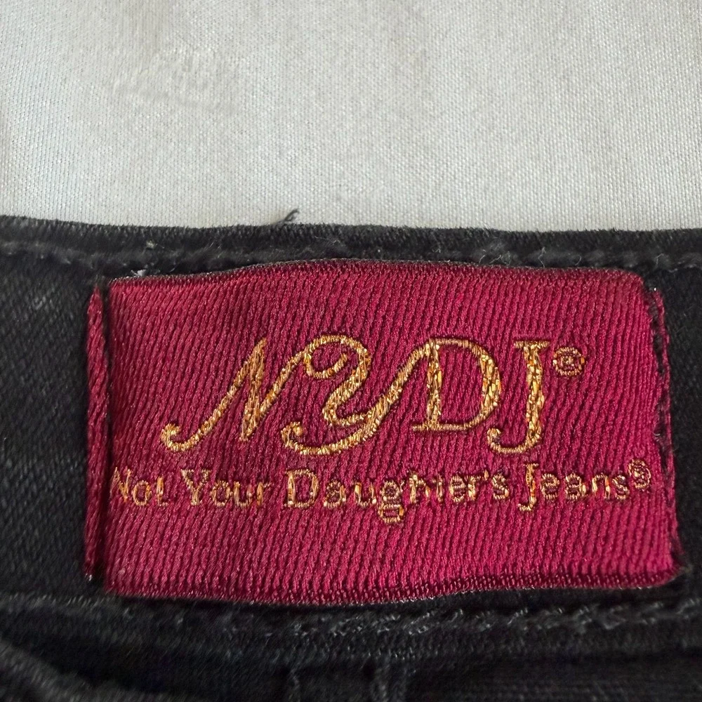 NYDJ Jeans Women's 2 Skinny Black Stretch 28x30 Not Your Daughter's Jeans USA